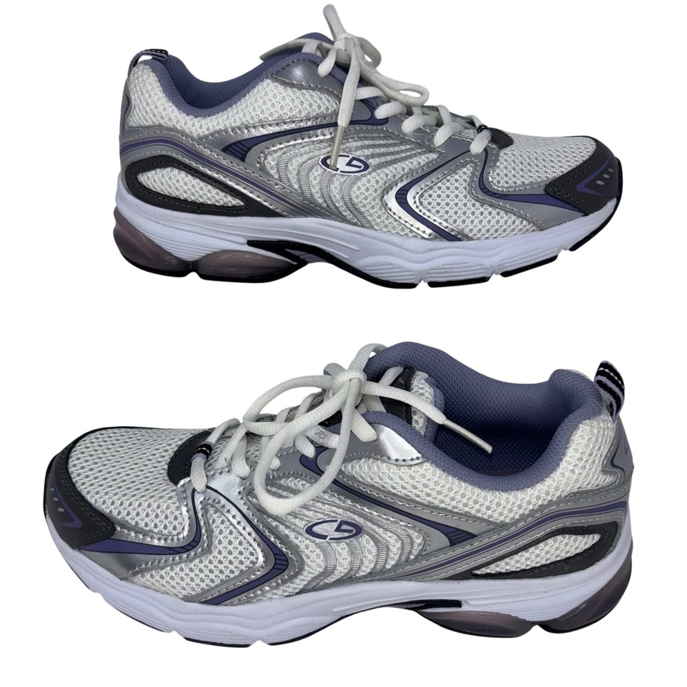 Champion Commit Running Shoes Women's 7 White Silver Purple Athletic Sneakers